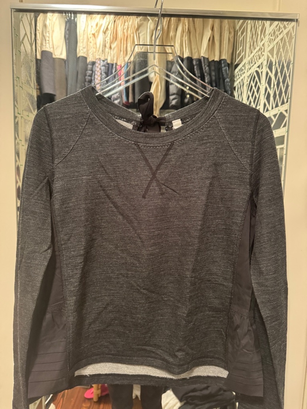 lululemon athletica Heathered Dark Gray Crewneck Sweatshirt